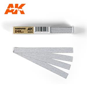 AK INTERACTIVE: Dry Sandpaper 240 grit x 50 units