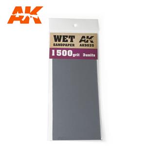 AK INTERACTIVE: Wet Sandpaper 1500 Grit. 3 units