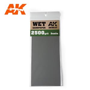 AK INTERACTIVE: Wet Sandpaper 2500 Grit. 3 units