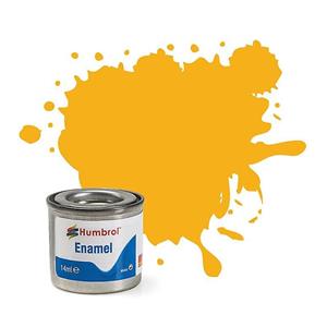 HUMBROL: No 154 Insignia Yellow Matt; enamel paint 14 ml