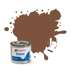 HUMBROL: No 186 Brown Matt; enamel paint 14 ml
