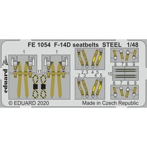 EDUARD: 1/48 ; F-14D seatbelts STEEL 1/48 - per kit AMK