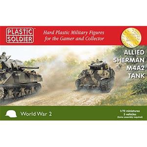 PLASTIC SOLDIER CO: 1/72; Sherman M4A2 (3 models)