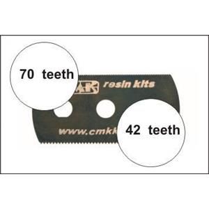 CMK: sega ultra liscia ed extra liscia (2 lati, 70+42 denti)