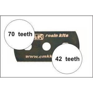 CMK: Sega ultra liscia ed extra liscia (2 lati 70+42 denti) 5 pezzi