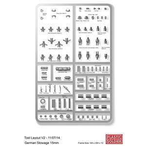 PLASTIC SOLDIER CO: 15mm German stowage and tank commanders