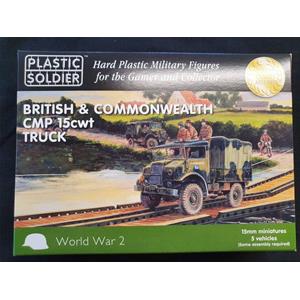 PLASTIC SOLDIER CO: 15mm British and Commonwealth CMP 15 cwt Truck (5 trucks in each box)