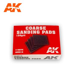 AK INTERACTIVE: Coarse Sanding Pads 120 grit. - 4 units
