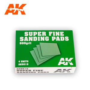 AK INTERACTIVE: Super Fine Sanding Pads 800 grit.4 units