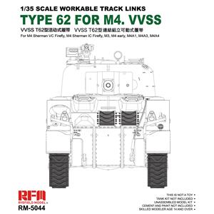 RYE FIELD MODEL: 1/35 Set di cingoli maglia maglia Type 64 per M4 VVSS