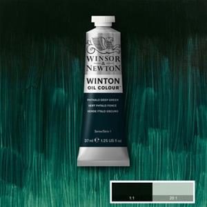WINSOR & NEWTON OLIO WINTON 37ML - PHTHALO DEEP GREEN 