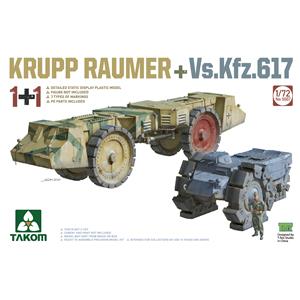 TAKOM MODEL: 1/72; KRUPP RAUMER + Vs.Kfz.617 (2 KIT per box)