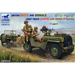 Bronco Models: 1/35; BRITISH RECCE AND SIGNALS LIGHT TRUCK (2 KITS ) with CREWS