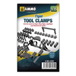 AMMO OF MIG: 1/35 Tiger tool clamps for kit Tiger, King Tiger, Jagdtiger e Sturmtiger.