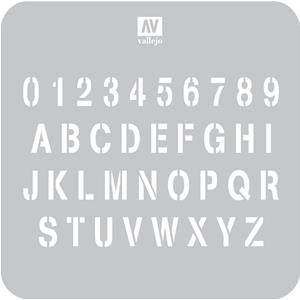 Vallejo Stencils Stamp Font
