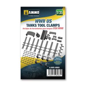 AMMO of MIG: WWII US tanks tool clamps, scale 1/35 - Resin Kit