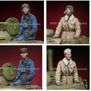 Alpine Miniatures: 1/35; Comandanti Carristi Russi WWII  - Set di 2 figurini