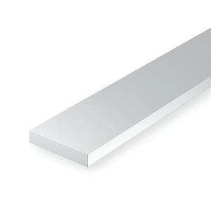 EVERGREEN: (35cm) Opaque White Dimensional Strip Polystyrene mm.0,25x0,5 (10 per pack)