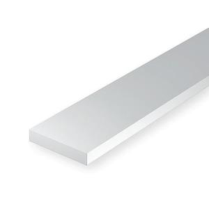 EVERGREEN: (35cm) Opaque White Dimensional Strip Polystyrene mm. 0,38 x 0,50 (10 per pack)