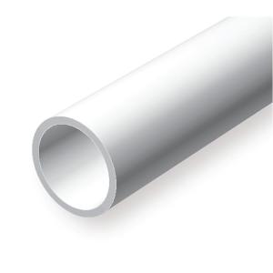 EVERGREEN: (35cm) Opaque White Polystyrene Tubes mm. 3,2 (1/8") (5 per pack)