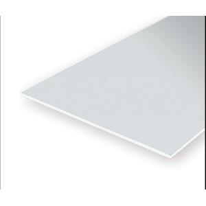 EVERGREEN: Plain White Polystyrene Sheets (15cm x 30cm) 0,13mm Thick (3 sheets per pack)