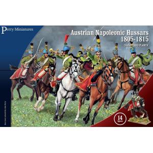 Perry Miniatures: 28mm; Ussari Austriaci Napoleonici 1805-1815 (14 miniature a cavallo)