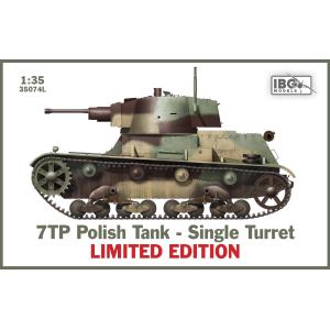 IBG MODELS: 1/35; 7TP Polish Tank - Single Turret LIMITED EDITION (includes Miniart Polish Tank Crew Set and Master Model metal/resin