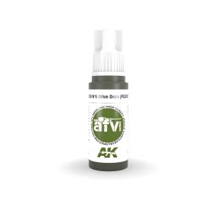 AK INTERACTIVE: acrylic paint 3rd Generation 17mL - Nº9 Olive Drab (FS33070)