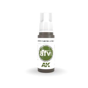 AK INTERACTIVE: acrylic paint 3rd Generation 17mL - Khaki green No.3