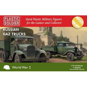 PLASTIC SOLDIER CO: 1/72; Russian GAZ Trucks - 6 modelli inclusi - 3x GAZ-AA Trucks e 2x GAZ-AAA Trucks