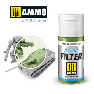 AMMO of MIG: ACRYLIC FILTER Bright Green - filtro acrilico da 15ml