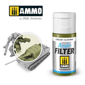 AMMO of MIG: ACRYLIC FILTER Yellow Green - Acrylic Filter 15mL