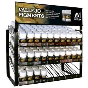 Vallejo PIGMENT: expositor 23 pigments + 1 auxiliary in 35 ml. (24x6 =144 units)