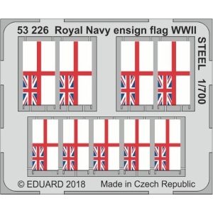 EDUARD: 1/700 ; Royal Navy ensign flag WWII  STEEL 1/700 - per kit