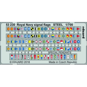 EDUARD: 1/700 ; Royal Navy signal flags STEEL  1/700 - per kit