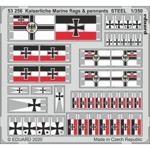 EDUARD: 1/350 ; Kaiserlische Marine flags & pennants STEEL 1/350 - per kit