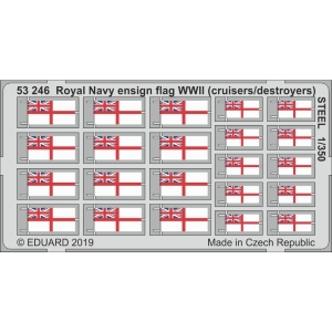 EDUARD: 1/350 ; Royal Navy ensign flag WWII (cruisers/destroyers) STEEL 1/350 - per kit