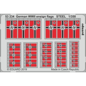 EDUARD: 1/350 ; German WWII ensign flags STEEL 1/350 - per kit
