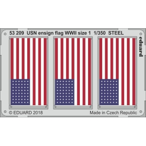 EDUARD: 1/350 ; USN ensign flag WWII size 1 STEEL  1/350 - per kit