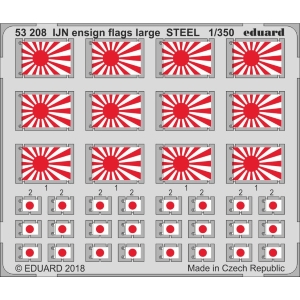 EDUARD: 1/350 ; IJN ensign flags large STEEL  1/350 - per kit