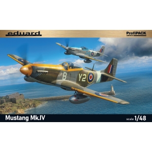 EDUARD: 1/48; Profipack edition kit of famous US fighter Mustang Mk.IV in RAF service