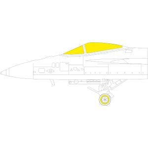EDUARD: 1/48 ; F/A-18E TFace MASKper frame interno ed esterno - per kit MENG