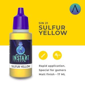 SCALE75 INSTANT COLOR: SULFUR YELLOW - waterbased Acrylic paint 17ml