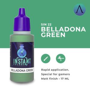 SCALE75 INSTANT COLOR: BELLADONNA GREEN - colore acrilico vinilico ad acqua da 17ml