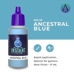 SCALE75 INSTANT COLOR: ANCESTRAL BLUE - colore acrilico vinilico ad acqua da 17ml