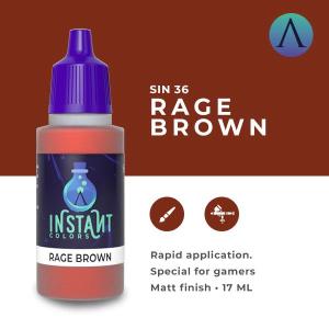 SCALE75 INSTANT COLOR: RAGE BROWN - waterbased Acrylic paint 17ml