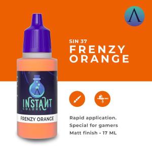 SCALE75 INSTANT COLOR: FRENZY ORANGE - waterbased Acrylic paint 17ml