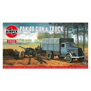 AIRFIX 1:76 Scale: Pak 40 Gun & Track