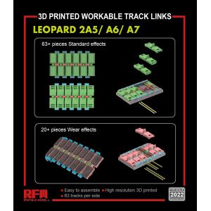 RYE FIELD MODEL: 1/35 Workable track links for LEOPARD 2A5/A6/A7 (3D printed )