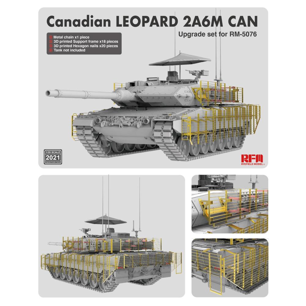 RYE FIELD MODEL: 1/35; Upgrade set for 5076 Canadian LEOPARD 2A6M CAN